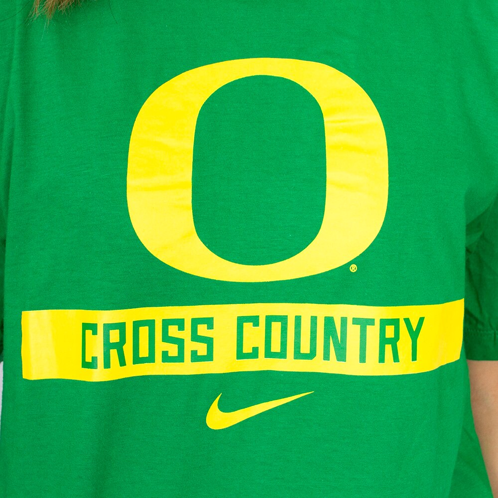 Classic Oregon O, Nike, Green, Crew Neck, Cotton, Men, Unisex, Track & Field, Cross Country, T-Shirt, 878100